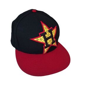 New Era Cooperstown Collection Wool Houston Astros Black Red Fitted hat 7 3/4